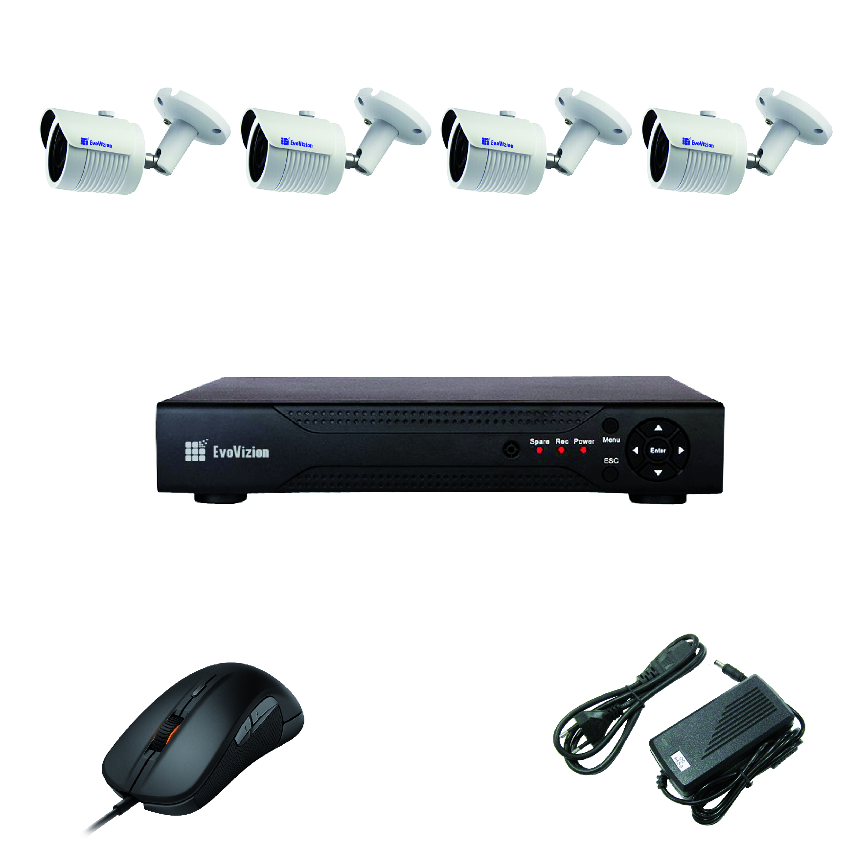 Комплект ip видеонаблюдения EvoVizion IP-4OUT-240