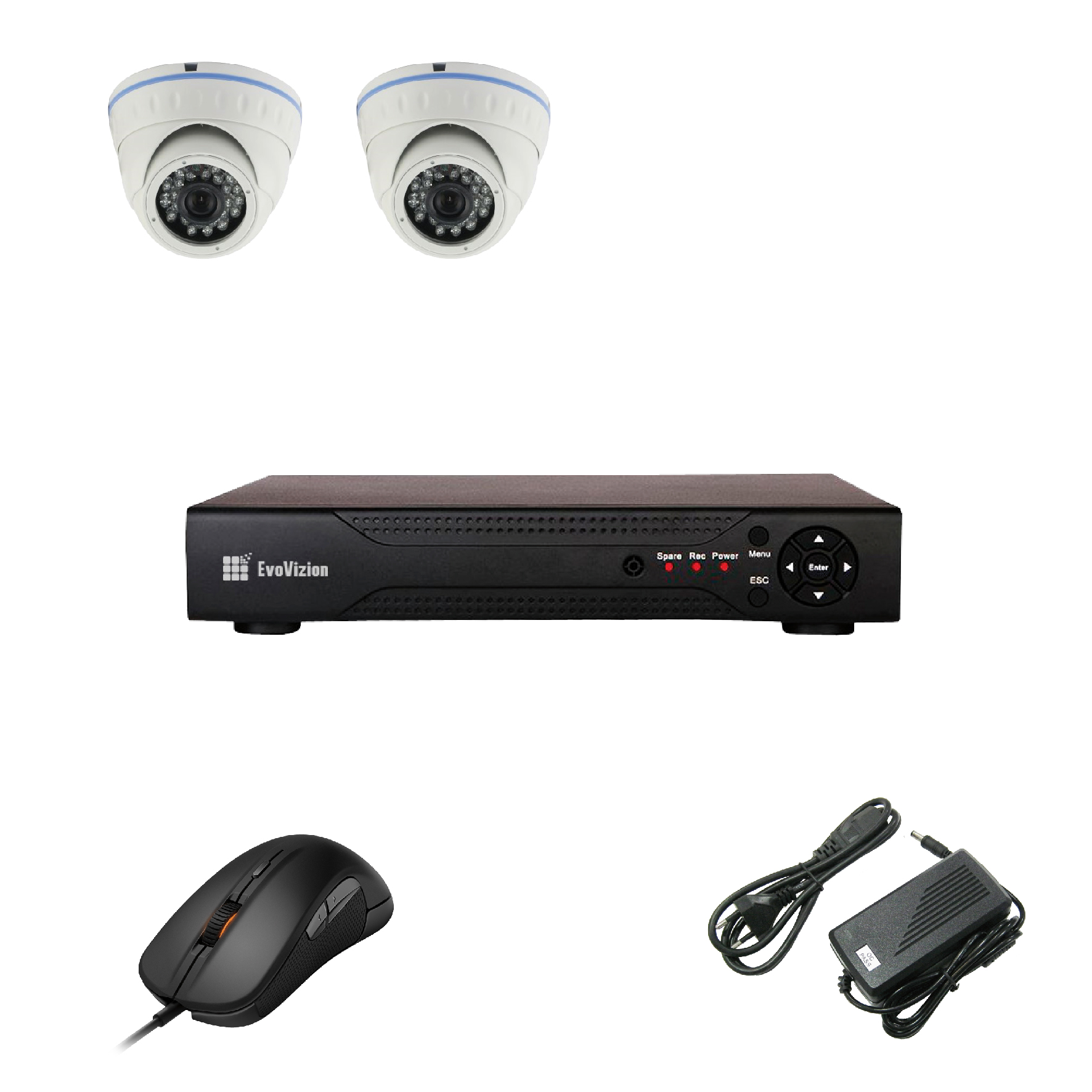Комплект ip видеонаблюдения EvoVizion IP-2DOME-M-130