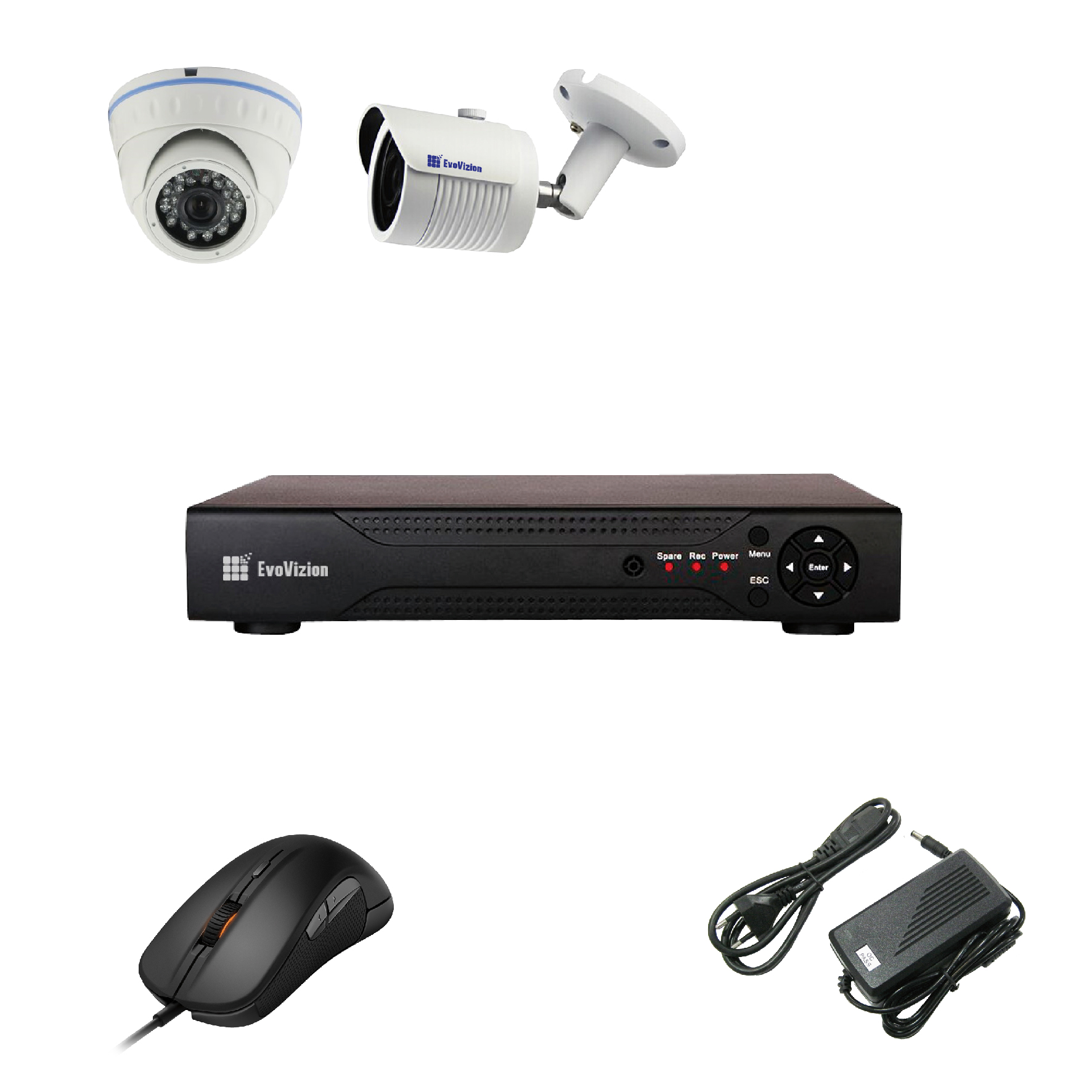 Комплект ip видеонаблюдения EvoVizion IP-1DOME-M-1OUT-130