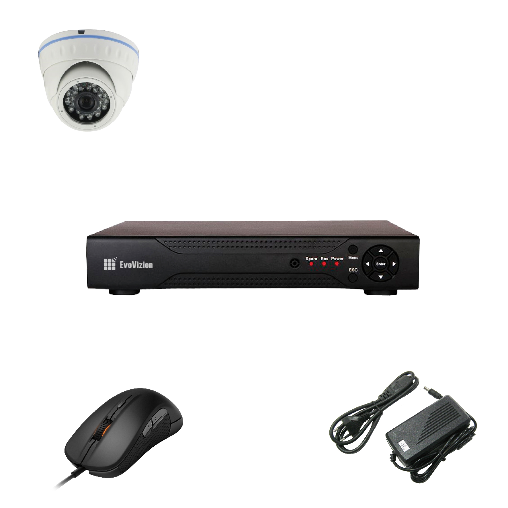 Комплект ip видеонаблюдения EvoVizion IP-1DOME-M-240