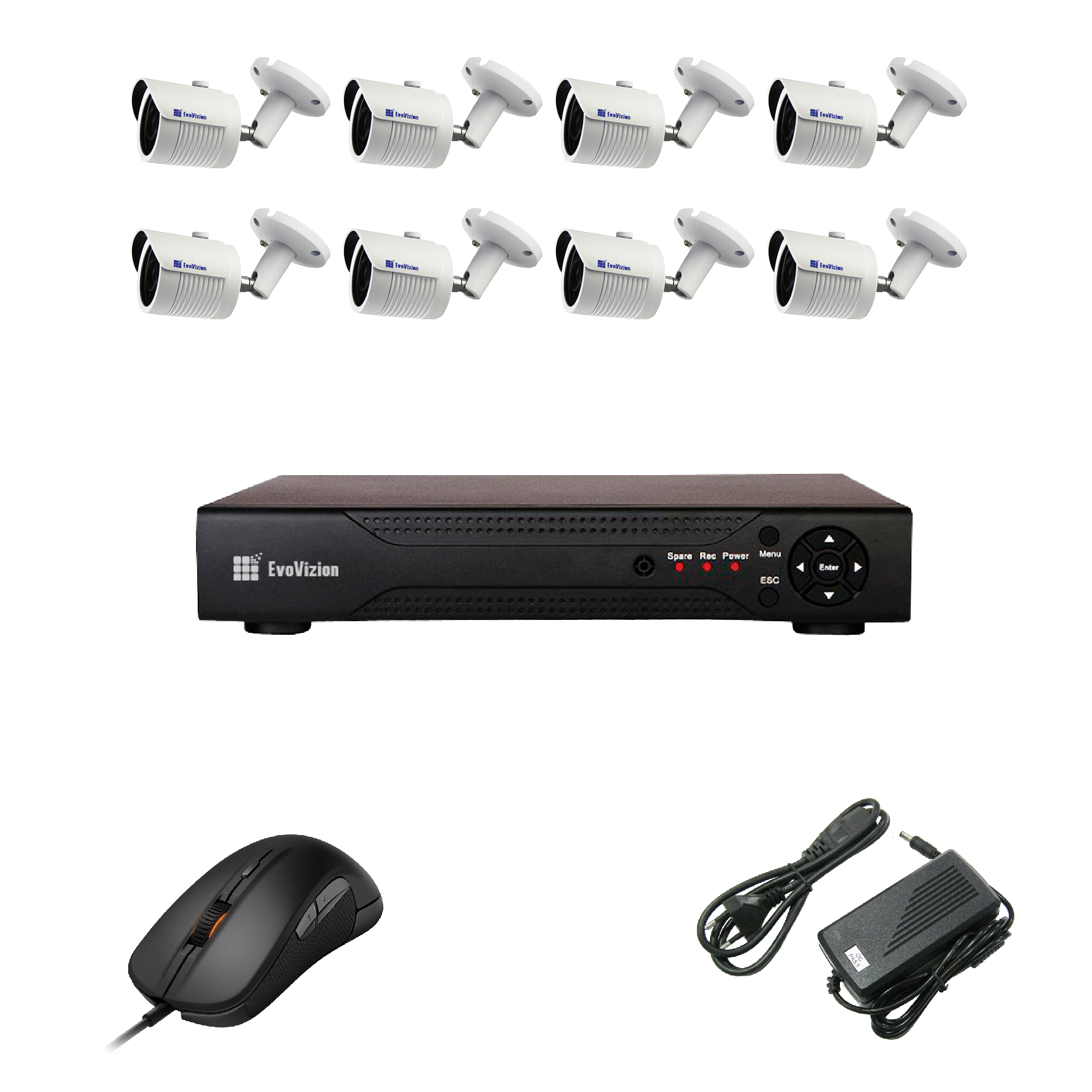 Комплект ip видеонаблюдения EvoVizion IP-8OUT-240